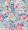 Blue Floral 180 TC Cotton Queen Sized Bed Sheets with 2 Pillow Covers