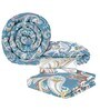 Blue Floral 180 TC Microfiber 4 Pieces Bedding Set Arena Collection