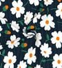 Blue Floral 180 TC Microfiber Double Queen Bedsheet With 2 Pillow Covers