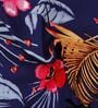 Blue Floral 180 TC Microfiber Double Queen Bedsheet With 2 Pillow Covers