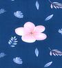 Blue Floral 180 TC Microfiber Single Bedsheet With 1 Pillow Cover