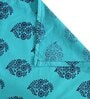 Blue Floral 200 TC Cotton Double Bedsheet With 2 Pillow Covers