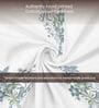 Blue Floral 200 TC Cotton King Sized Bedsheet with 2 Pillow Covers