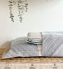 Blue Floral 200 TC Cotton Single Bedsheet with 1 Pillow Cover
