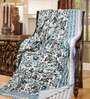 Blue Floral 210 TC Cotton 4 Pieces Bedding Set