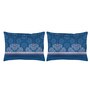Blue Patterned 225 TC Cotton 4 Pieces Bedding Set Siena Collection