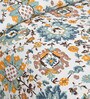 Blue Floral 240 TC CottonKing Sized Bedsheet With 2 Pillow Covers 