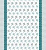 Blue Floral 250 TC Cotton 1 Double King Size Bedsheet With 2 Pillow Covers Barcelona Collection