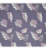 Blue Floral 280 TC Cotton Blend Fitted Queen Bedsheet with 2 Pillow Covers