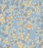 Blue Floral 300 TC 100% Cotton Single Bed Sized Bed Sheets With 1 Pillow Cover
