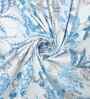 Blue Floral 4 Pcs Comforter Set With Queen Size Bedsheet With 2 Pillow Covers