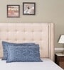 Blue Floral 400 TC 20X30 Inches Pillow Sham (Set of 2) Grandeur Collection