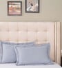 Blue Floral 400 TC 20X30 Inches Pillow Sham (Set of 2) Grandeur Collection