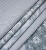 Blue Floral 400 TC Super King Size Bedsheet with 2 Pillow Covers Luxury Series Collection