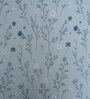 Blue Floral 400 TC Cotton Double Queen Size Bedsheet With 2 Pillow Covers