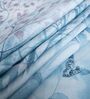 Blue Floral 400 TC Cotton Superking Size Bedsheet With 2 Pillow Covers Threads Digital Collection
