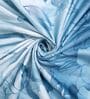 Blue Floral 400 TC Cotton Superking Size Bedsheet With 2 Pillow Covers Threads Digital Collection