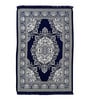 Blue Floral Chenile 5 X 7 Feet Machine Made Carpet Blue Floral Chenile 5 X 7 Feet Machine Made Carpet
