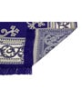 Blue Floral Chenile 5 X 7 Feet Machine Made Carpet