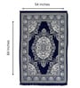 Blue Floral Chenile 5 X 7 Feet Machine Made Carpet Blue Floral Chenile 5 X 7 Feet Machine Made Carpet