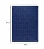 Blue Floral Microfibre 5 ft x 7 ft Hand Tufted Carpet