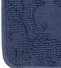 Blue Floral Microfibre 5 ft x 7 ft Hand Tufted Carpet