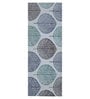 Blue Polyester 21 x 55 Inches Hand Tufted Floor Runner