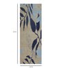 Blue Polyester 55 x 22 Inches Hand Tufted Floor Runner