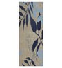 Blue Polyester 55 x 22 Inches Hand Tufted Floor Runner
