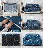 Blue Floral Polyester 2 Seater Sofa Cover