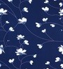 Blue Floral Polyester 57x35 Inches 3 Seater Sofa Cover