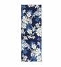 Blue Floral Polyester AntiSkid Bathmat