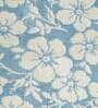 Blue Floral Polyester AntiSkid Bathmat