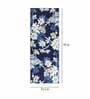 Blue Floral Polyester AntiSkid Bathmat
