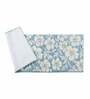 Blue Floral Polyester AntiSkid Bathmat