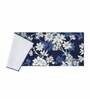 Blue Floral Polyester AntiSkid Bathmat