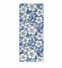 Blue Floral Polyester AntiSkid Bathmat