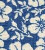 Blue Floral Polyester AntiSkid Bathmat