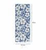 Blue Floral Polyester AntiSkid Bathmat