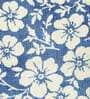Blue Floral Polyester AntiSkid Bathmat