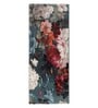 Blue Floral Polypropylene 5 ft x 2.5 ft Machine Made Runner
