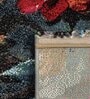Blue Floral Polypropylene 5 ft x 2.5 ft Machine Made Runner