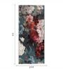 Blue Floral Polypropylene 5 ft x 2.5 ft Machine Made Runner