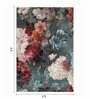 Blue Floral Polypropylene 6 ft x 4 ft Machine Made Carpet