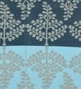Blue Floral Polyproylene 4 ft x 6 ft Machine Made Picnic  Mats