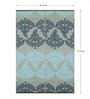 Blue Floral Polyproylene 4 ft x 6 ft Machine Made Picnic  Mats