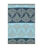 Blue Floral Polyproylene 4 ft x 6 ft Machine Made Picnic  Mats