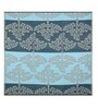 Blue Floral Polyproylene 6 ft x 6 ft Machine Made Picnic  Mats