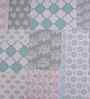Blue Floral Print 144 TC Cotton Double Bed Sheet with 2 Pillow Covers Sensory Bloom Collection
