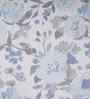 Blue Floral Print 300 TC Cotton Double Bed Fitted Sheet with 2 Pillow Case Sensory Bloom Collection